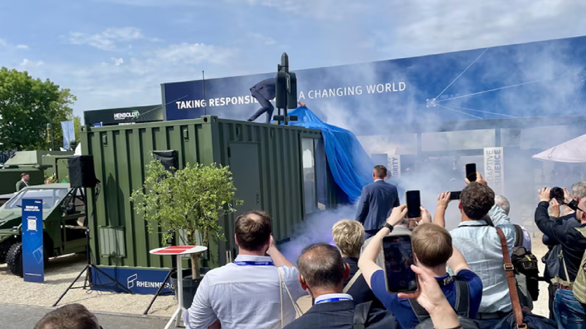 Rheinmetall debuts autonomous 18-round CML launcher for loitering munitions