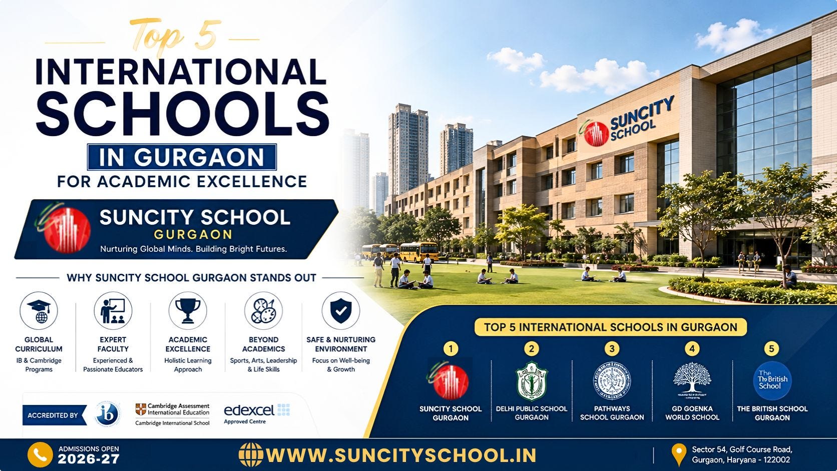 Suncity School Gurgaon | A Trusted Name Among The Top 5 International Schools In Gurgaon