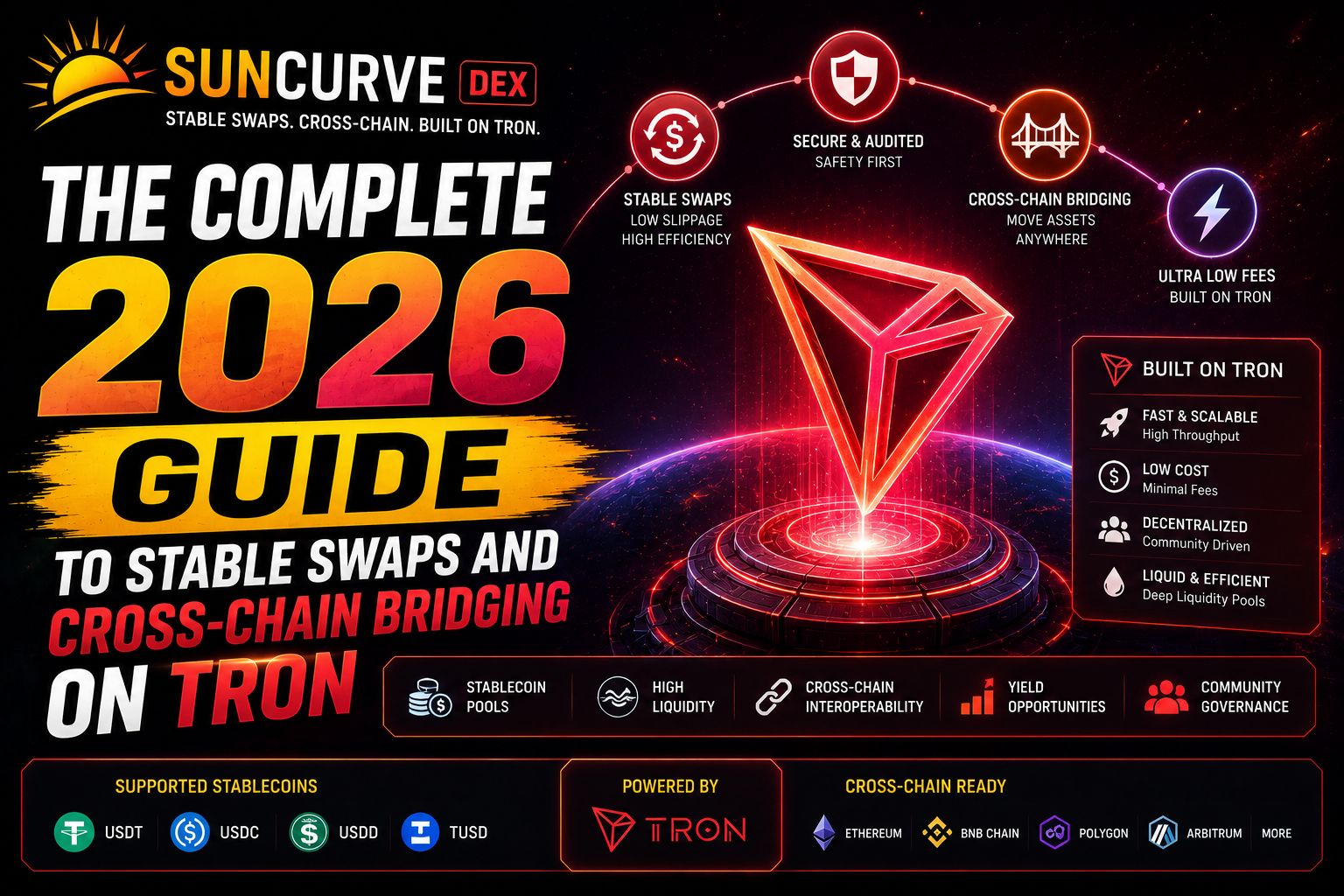 SunCurve DEX: The Complete 2026 Guide to Stable Swaps and Cross-Chain Bridging on TRON