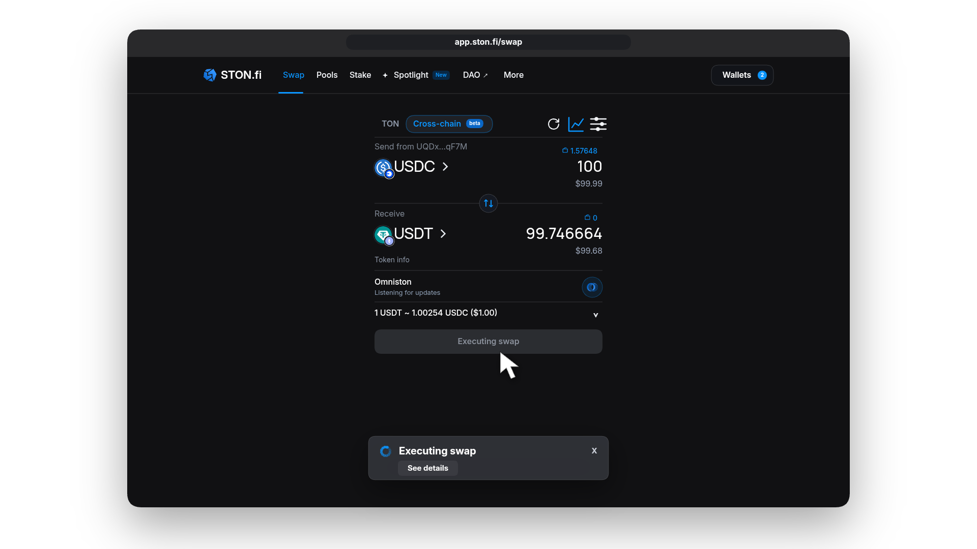 Testing STON.fi’s Cross-Chain Swap: Base to Ethereum