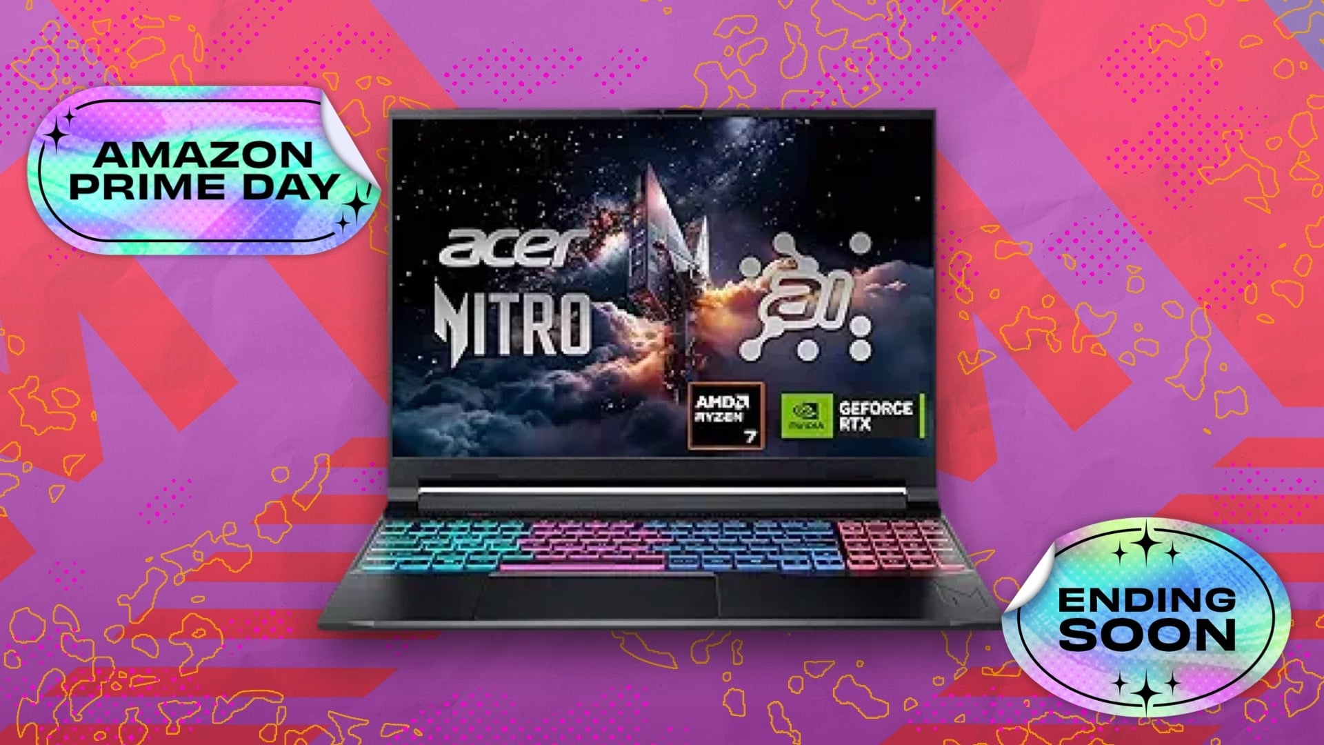 The Acer Nitro V 16S AI gaming laptop is down to best-ever price on Prime Day — last chance to save $300