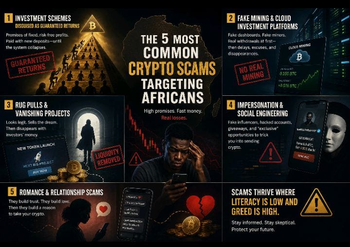 The Five Most Common Crypto Scams Targeting Africans