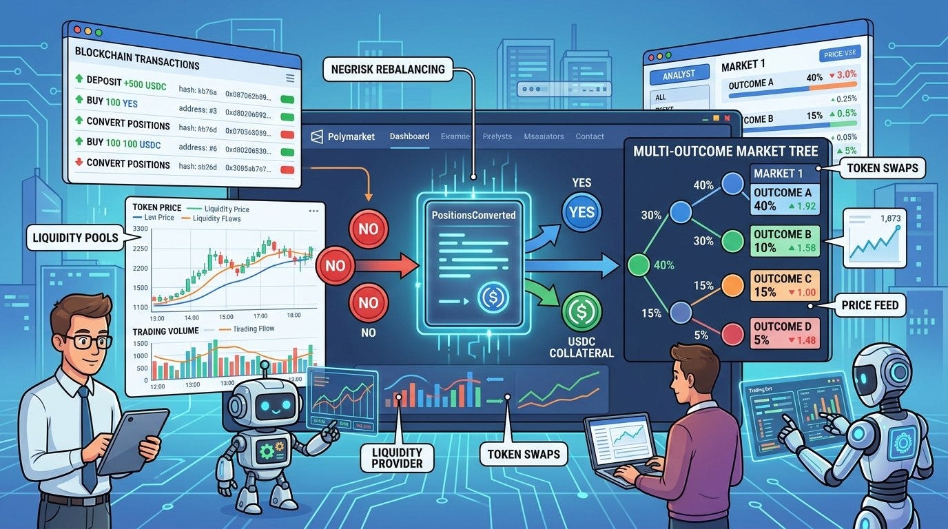 The Hidden Polymarket Event Powering Market Maker Rebalancing: PositionsConverted Explained