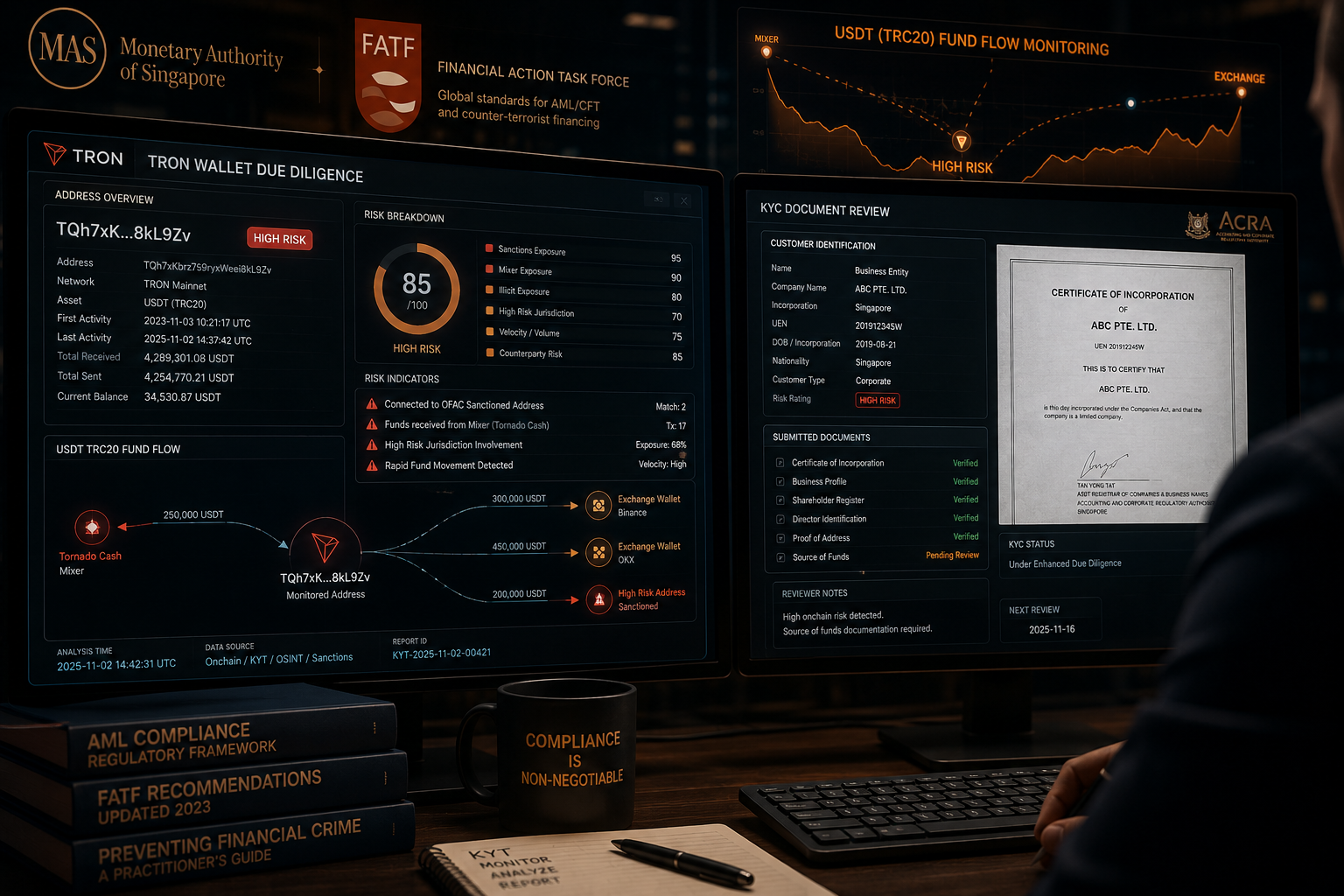 TRON Wallet Due Diligence 2025: The Complete CDD and EDD Guide for TRX and USDT TRC20 Addresses