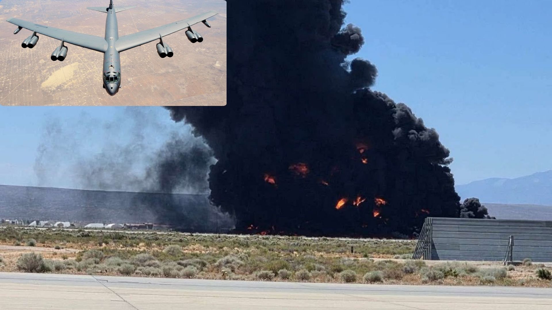US Air Force B-52 bomber crashes after takeoff, shutting down Edwards airfield