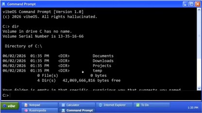 vibeos: Microsoft-Entwickler zeigt halluziniertes Betriebssystem