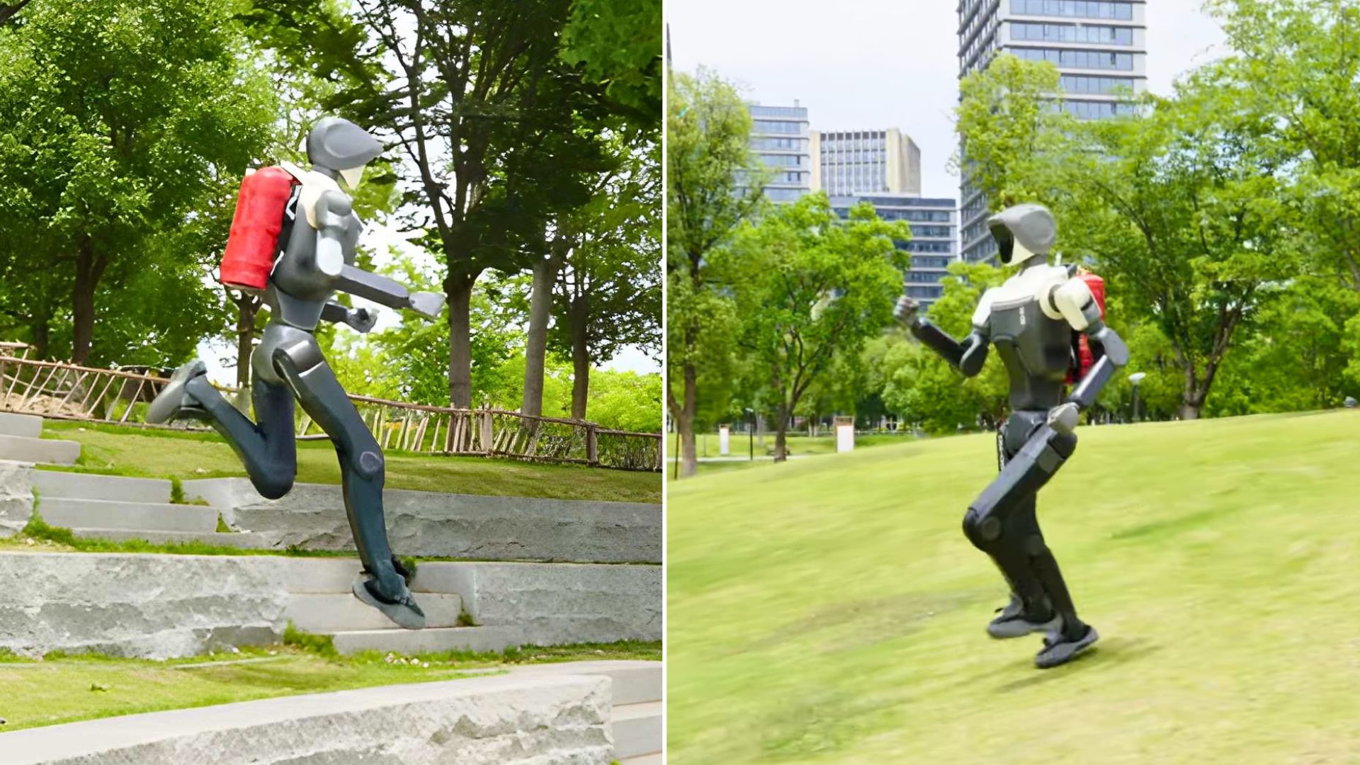 Video: New humanoid robot shows firefighting skills while tackling tough terrain