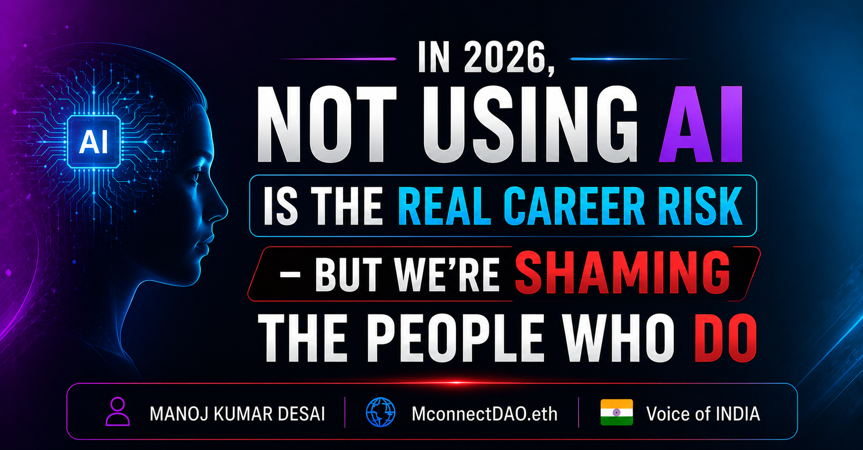 We say “AI is the future”…
…but the moment someone admits “I used AI for this,” their work is…