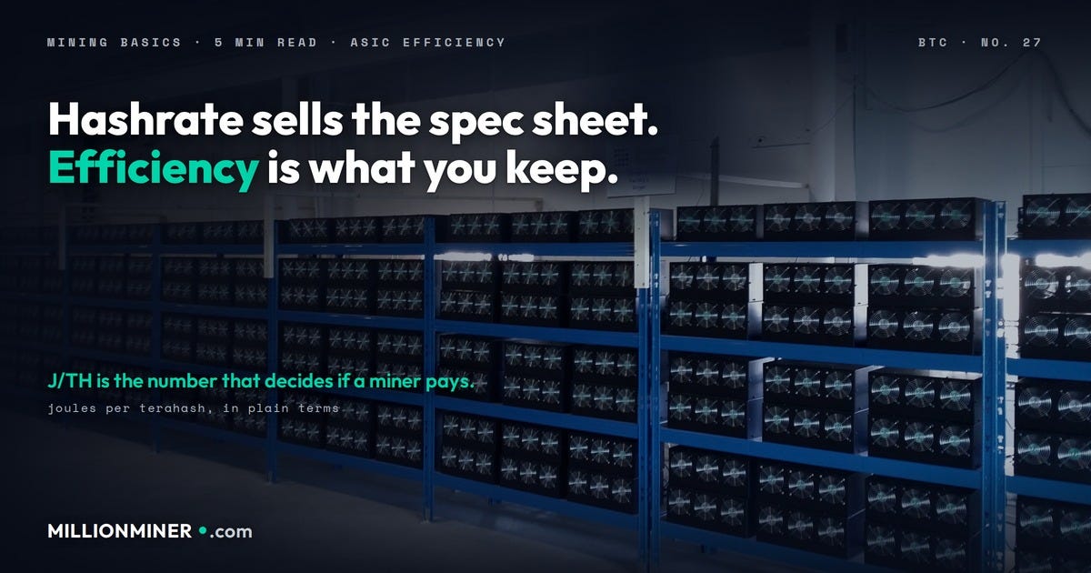 What is a good J/TH? How to read ASIC miner efficiency in 2026