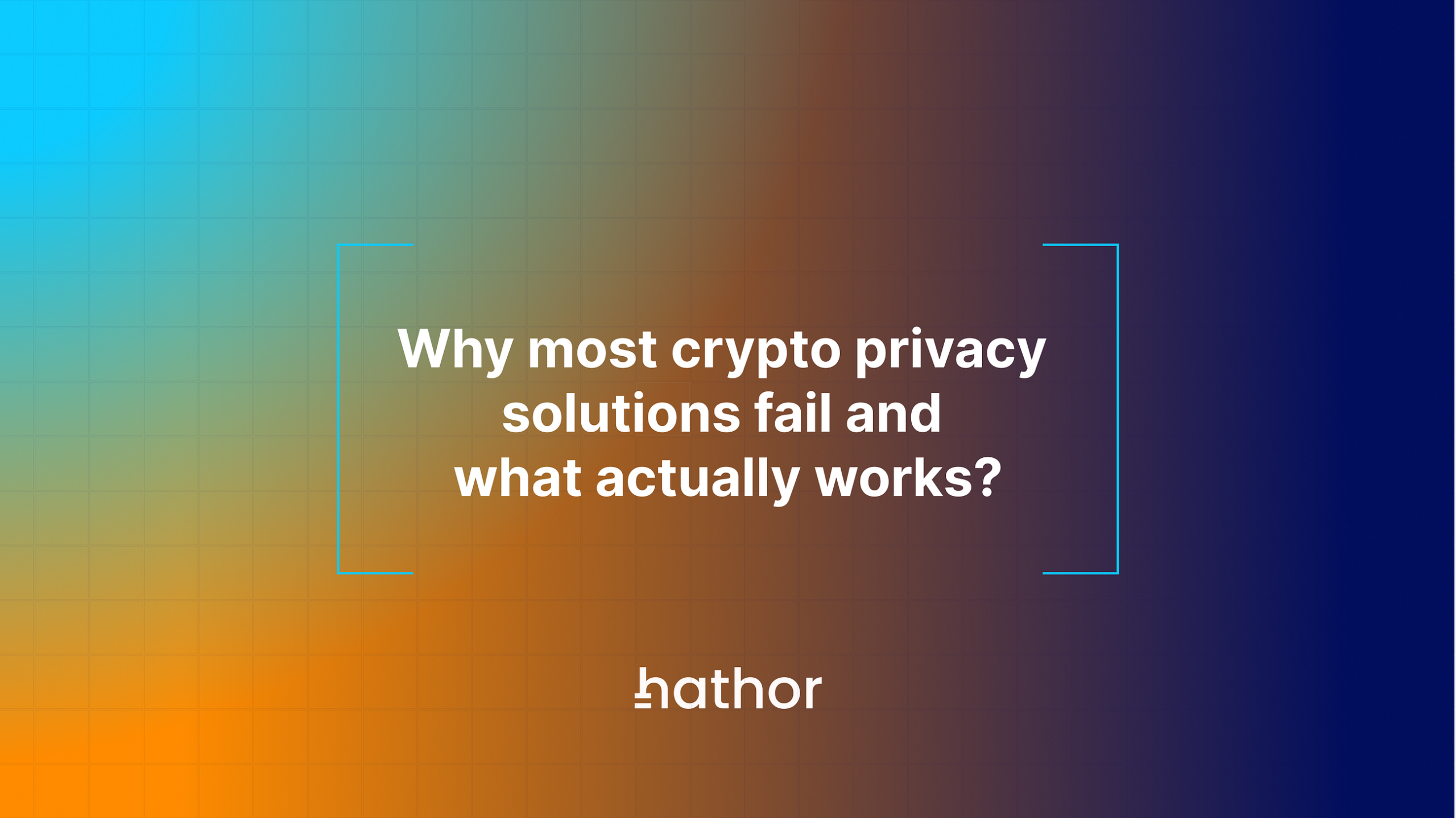 Why most crypto privacy solutions fail and what actually works?