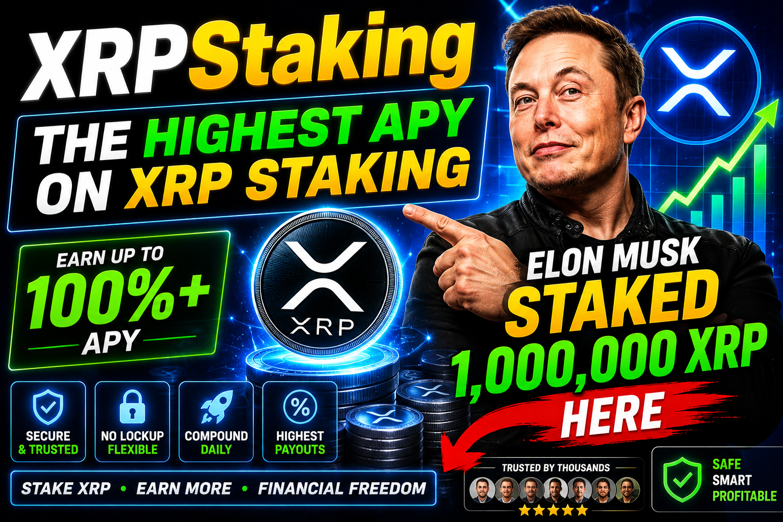 XRPStaking — The Highest APY on XRP Staking. Elon Musk Staked 1,000,000 XRP Here