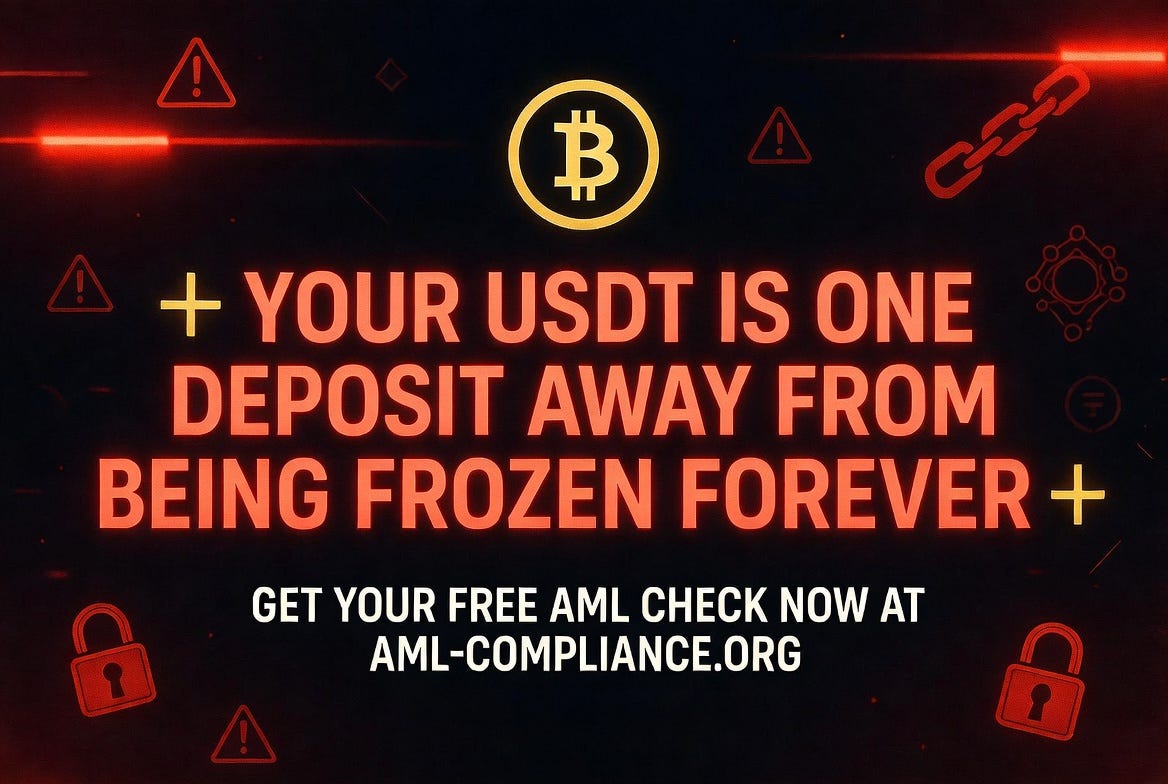 YOUR USDT IS ONE DEPOSIT AWAY FROM BEING FROZEN FOREVER — GET YOUR FREE AML CHECK NOW AT…