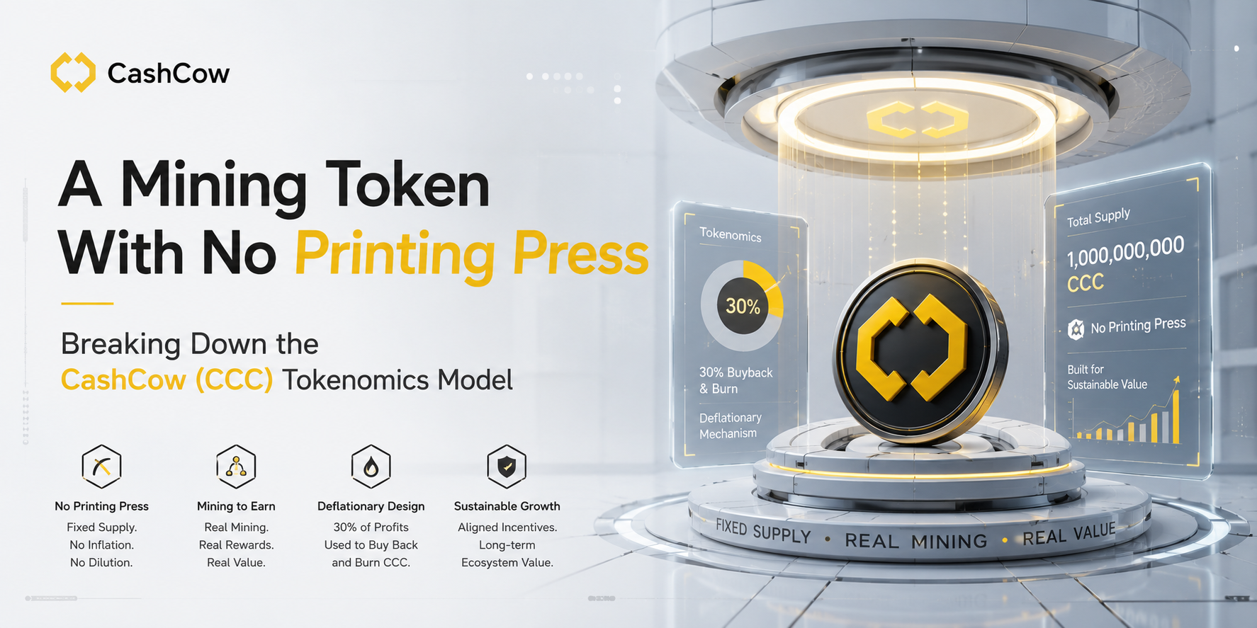 A Mining Token With No Printing Press Breaking Down the CashCow (CCC) Tokenomics Model