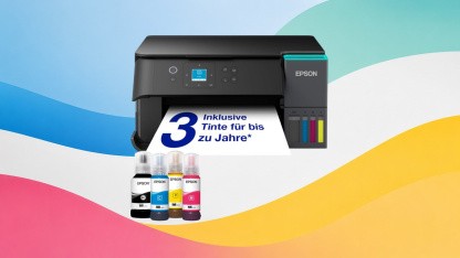 Anzeige: Drucker von Epson mit Tintenflaschen zum Aktionspreis bei Amazon