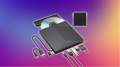 Anzeige: Externes DVD-Laufwerk mit USB-Ports und Kartenleser zum Tiefstpreis