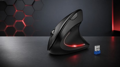 Anzeige: Vertikale Maus ohne Kabel für nur 18,69 Euro bei Amazon