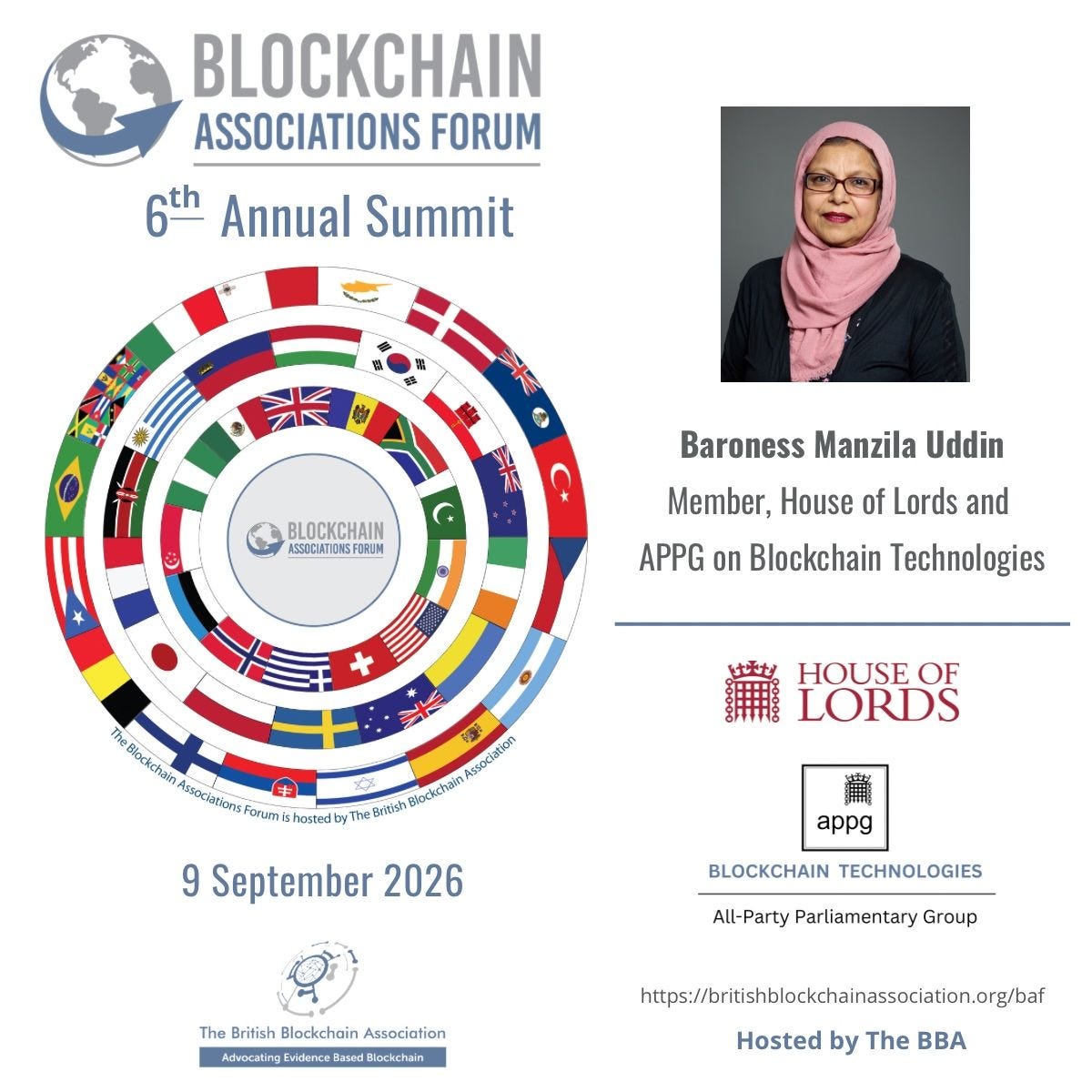 Baroness Manzila Uddin to Address 52 Nations at the BAF 6th Annual Summit