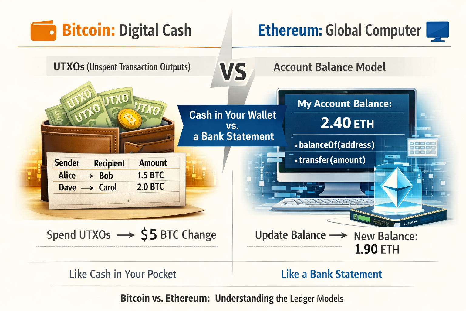 Bitcoin vs. Ethereum: Two Blockchains, Two Philosophies (Part 2 of 10)