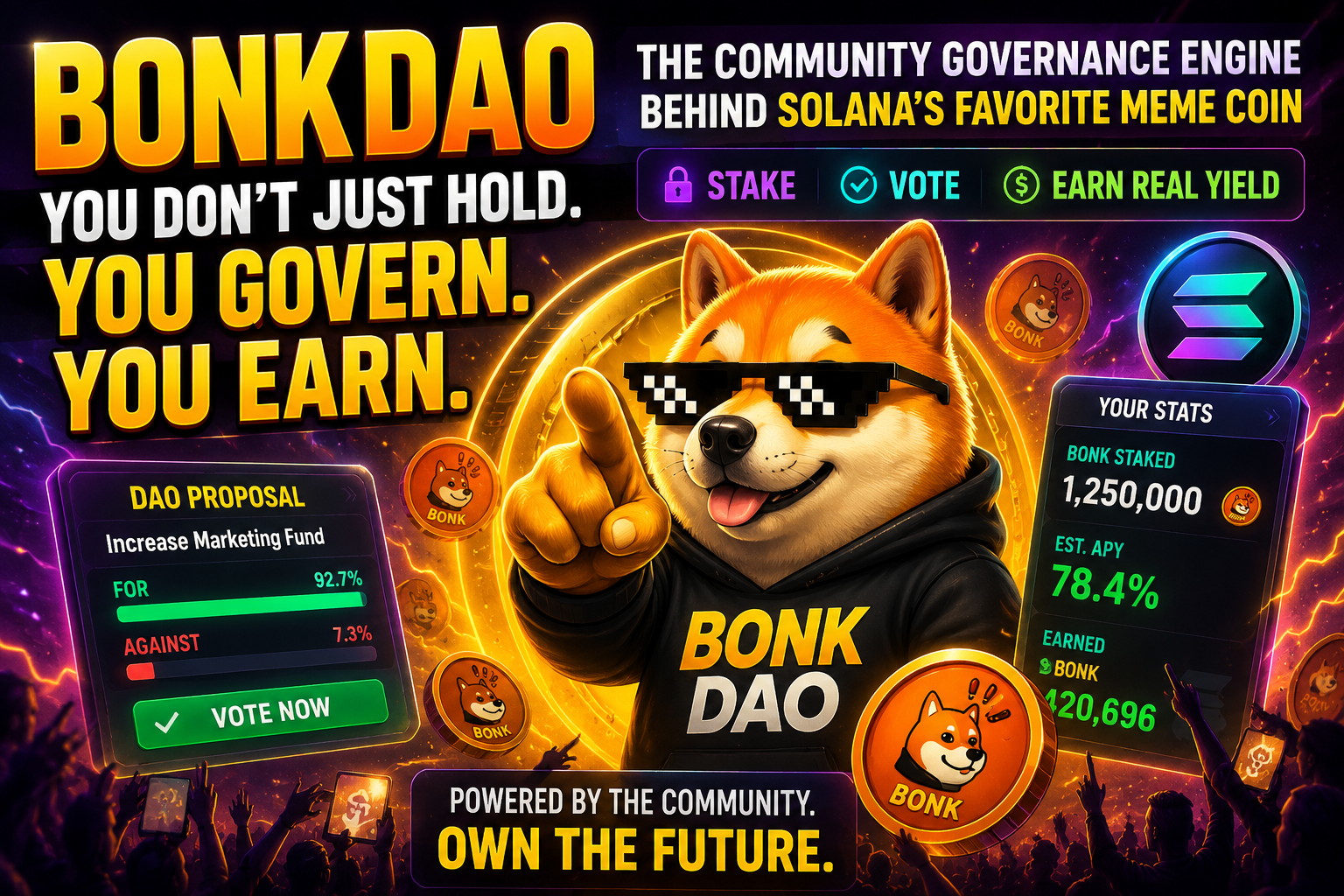 BonkDAO: The Community Governance Engine Behind Solana’s Favorite Meme Coin — Stake, Vote & Earn…