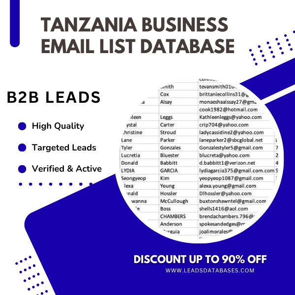 Buy Tanzania Business Email List with Bulk Email Verifier