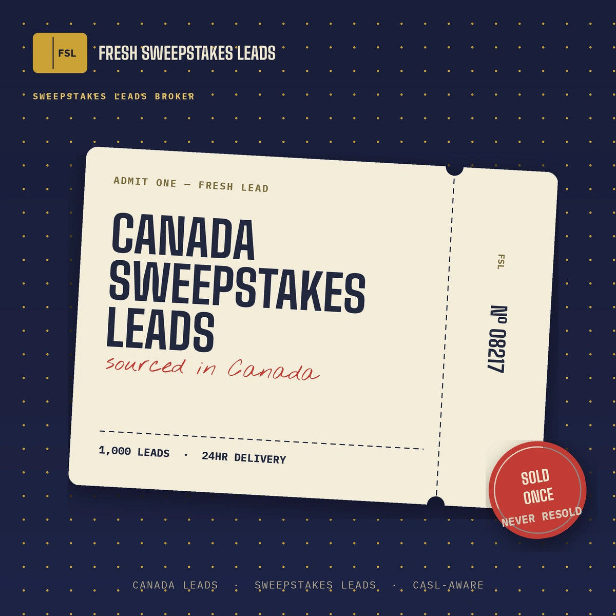 Canada Sweepstakes Leads | Verified Canadian Consumer Leads