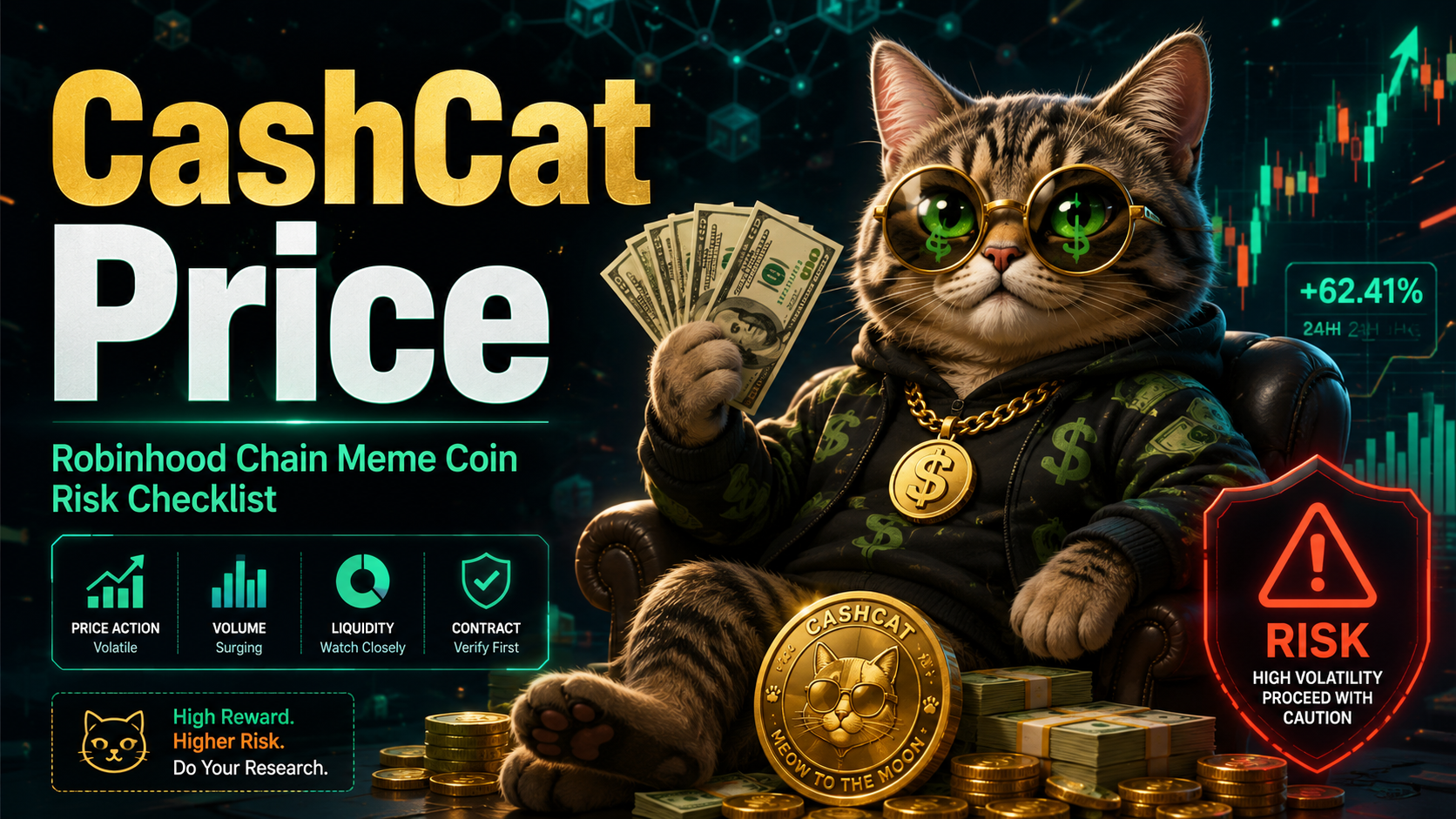 CashCat Price and Robinhood Chain Meme Coin Risk Checklist