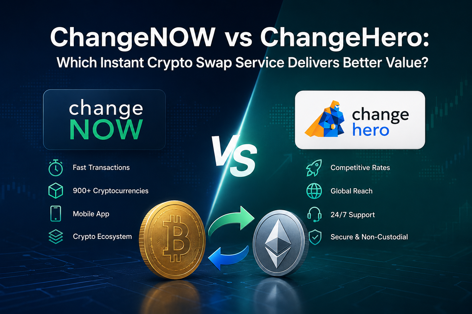 ChangeNOW vs. ChangeHero: Which Instant Crypto Swap Service Delivers Better Value?