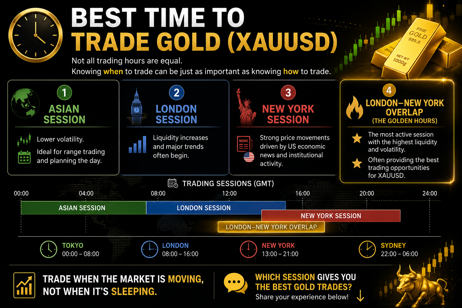 ⏰ Best Time to Trade Gold (XAUUSD) | Know When Opportunity Strikes