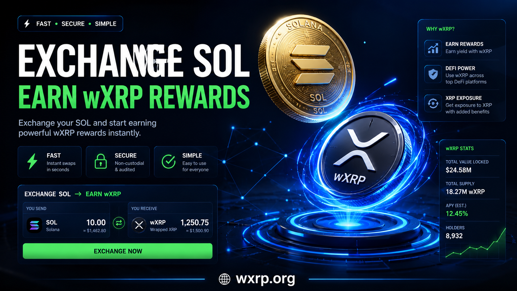 Exchange SOL and Earn wXRP Rewards on wXRP.org