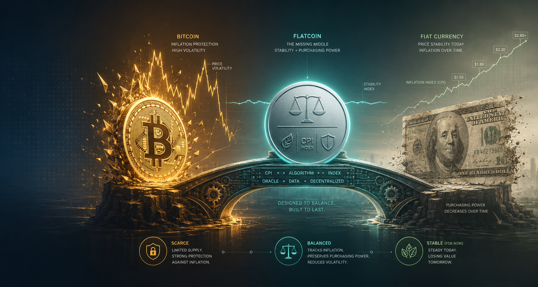 Flatcoins: The Missing Middle Between Inflation Protection and Price Stability