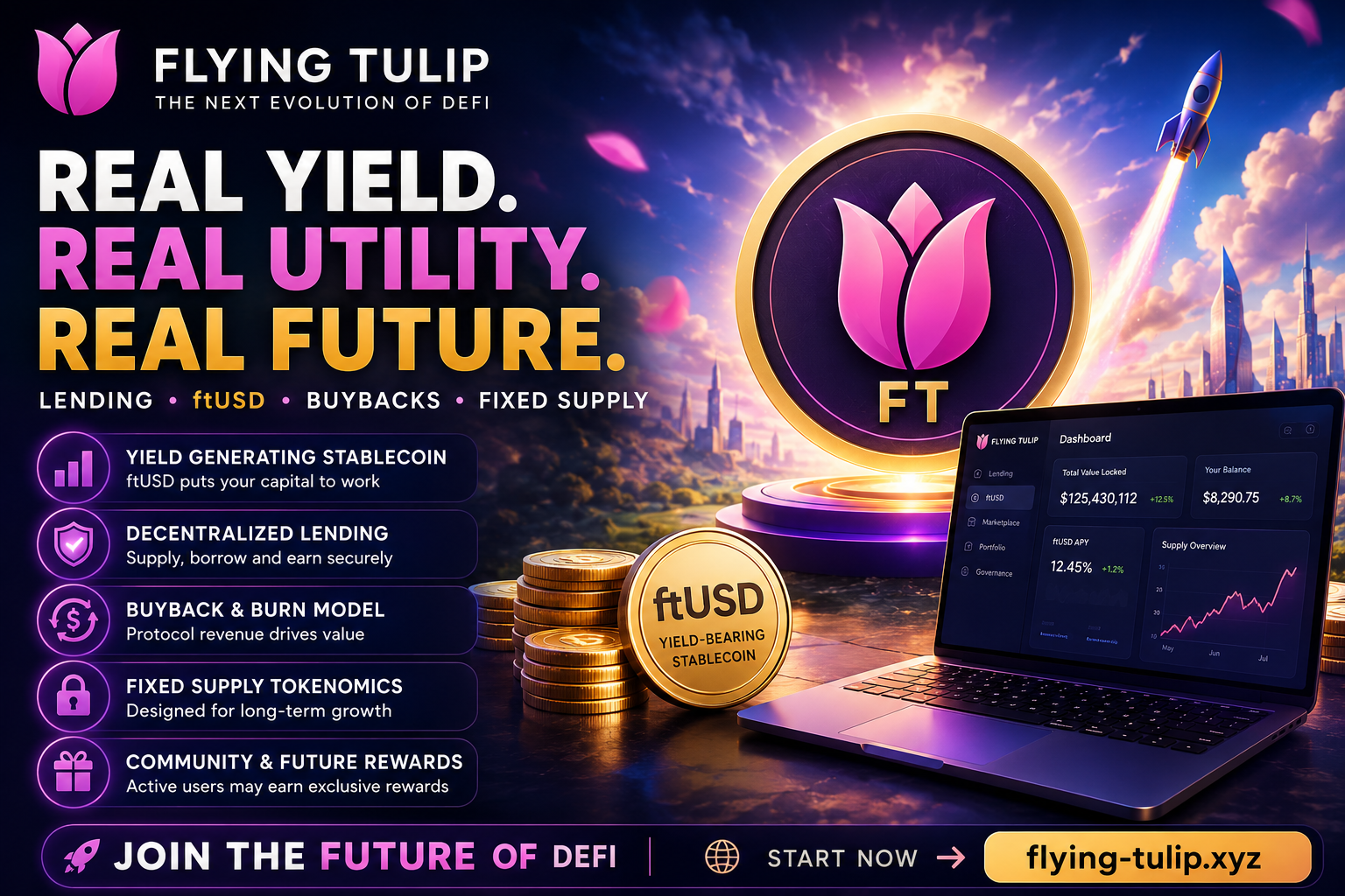 Flying Tulip (FT): The Next Evolution of DeFi Yield, Lending & On-Chain Capital Efficiency