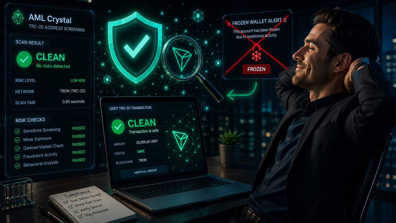 How AML Crystal Saved My Business From a $200,000 USDT Freeze
