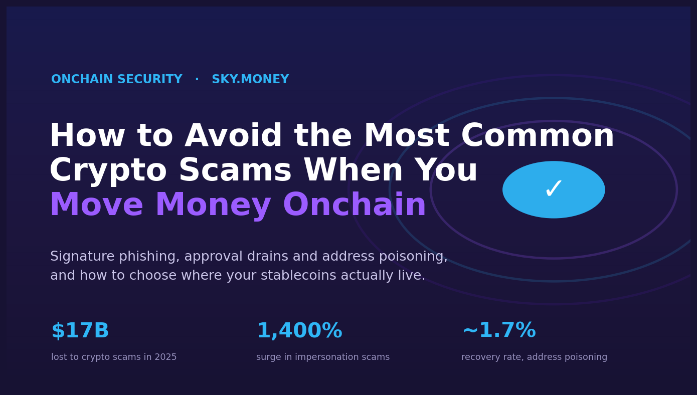 How to Avoid the Most Common Crypto Scams When You Move Money Onchain