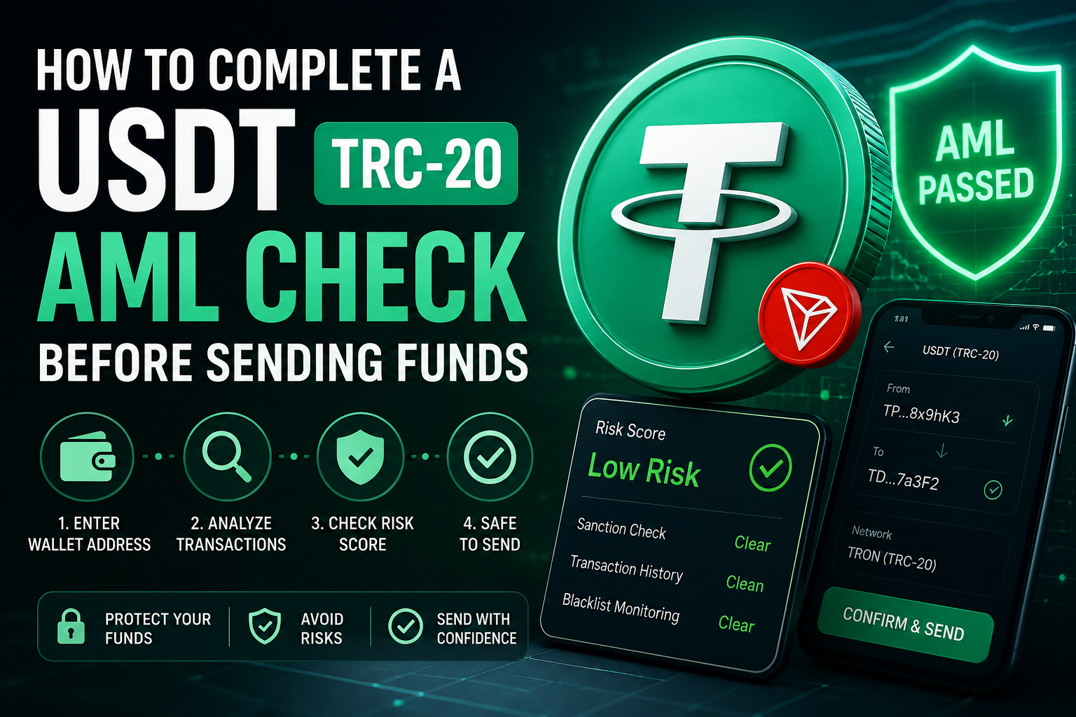 How to Complete a USDT TRC-20 AML Check Before Sending Funds