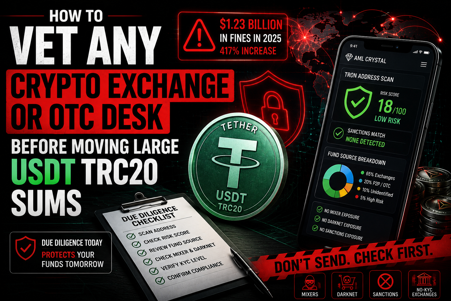 How to Vet Any Crypto Exchange or OTC Desk Before Moving Large USDT TRC20 Sums