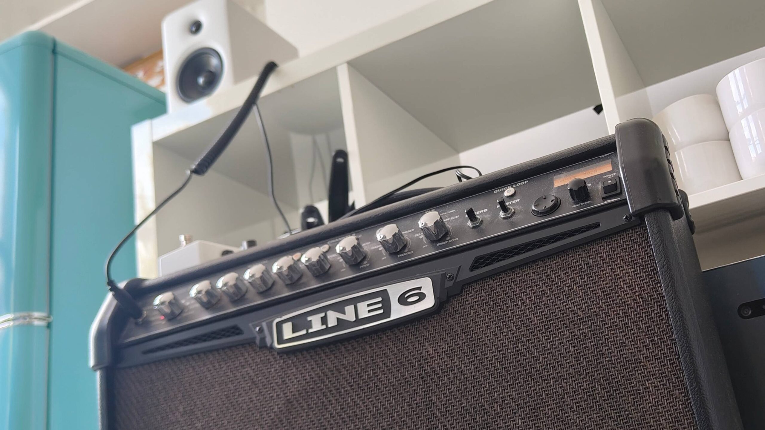 I turned my guitar amp into a giant home speaker and it was a loud and stupid idea, but it basically worked (with some serious caveats)