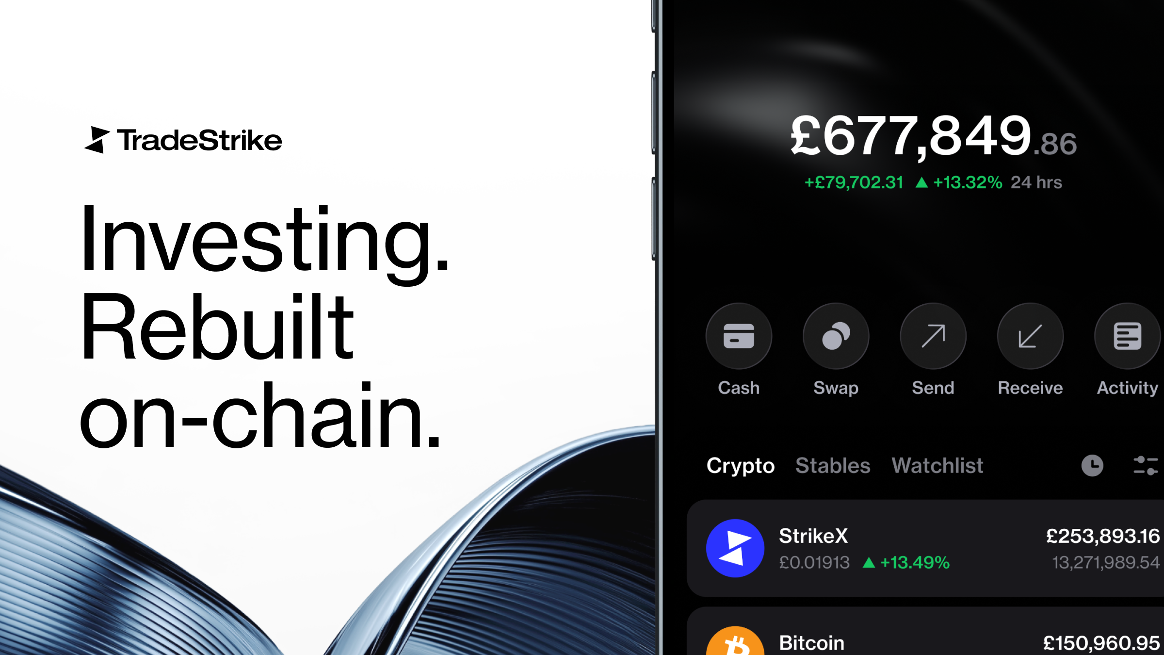 Investing. Rebuilt on-chain.