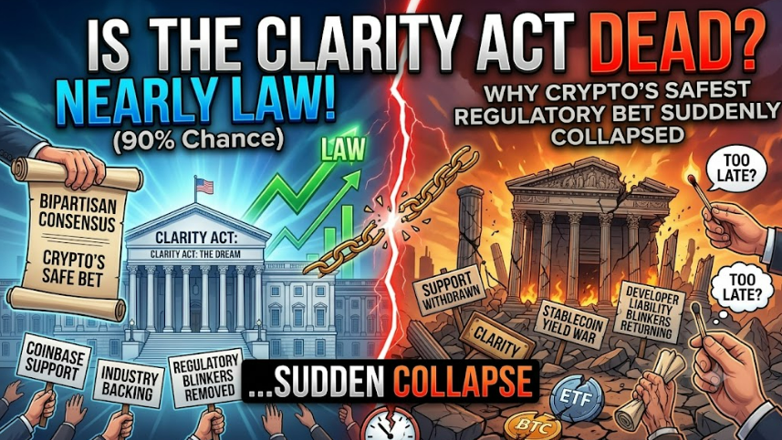 Is the CLARITY Act Dead? Why Crypto’s Safest Regulatory Bet Suddenly Collapsed