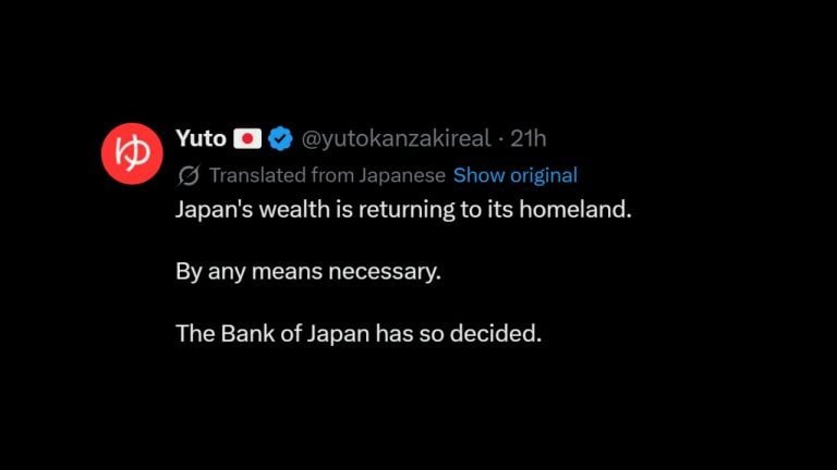 ‘Japan’s Wealth Is Returning’: Anonymous BOJ Insider Sparks Panic Over Looming Carry Trade Unwind
