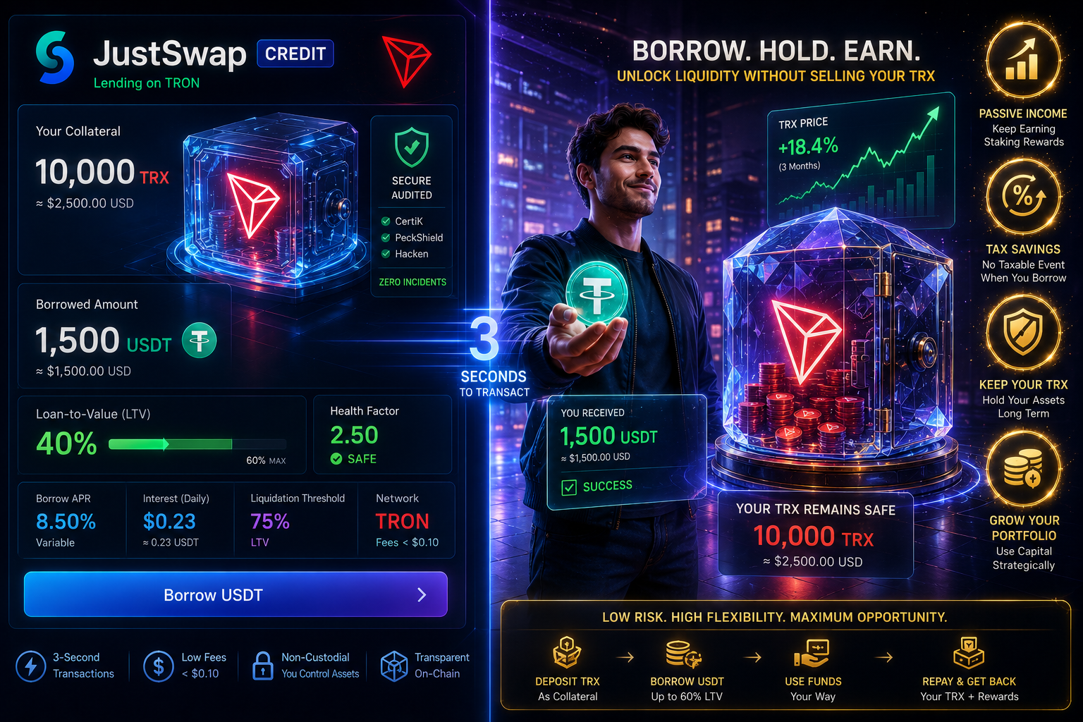 JustSwap Credit Guide 2026: How to Borrow Against Your TRX Without Selling