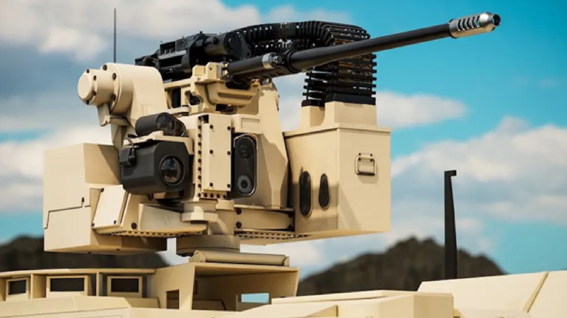 M230LF Dual Feed Bushmaster switches between anti-drone and anti-armor ammo reloading