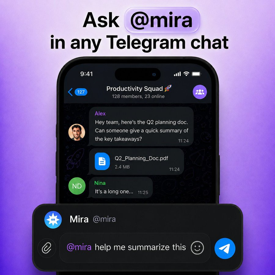 MEET MIRA: THE PERSONAL AI AGENT TRANSFORMING TELEGRAM INTO A WEB3 POWERHOUSE