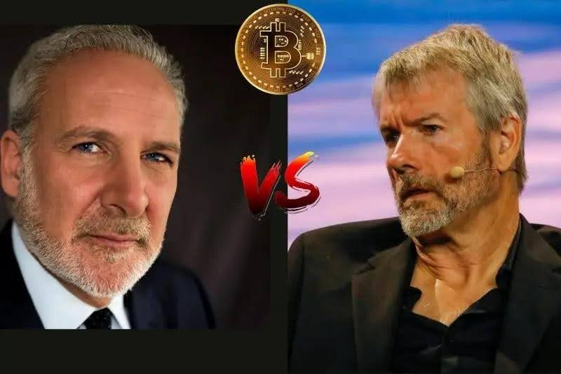 Michael Saylor Sparks Fresh Bitcoin Debate as Peter Schiff Warns of Bigger Strategy Losses