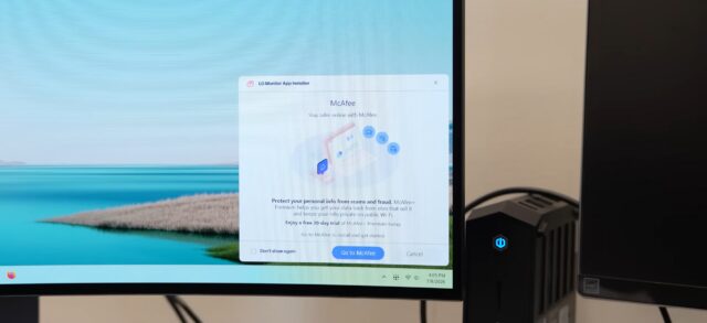 Microsoft responds to LG monitors installing McAfee ads on Windows