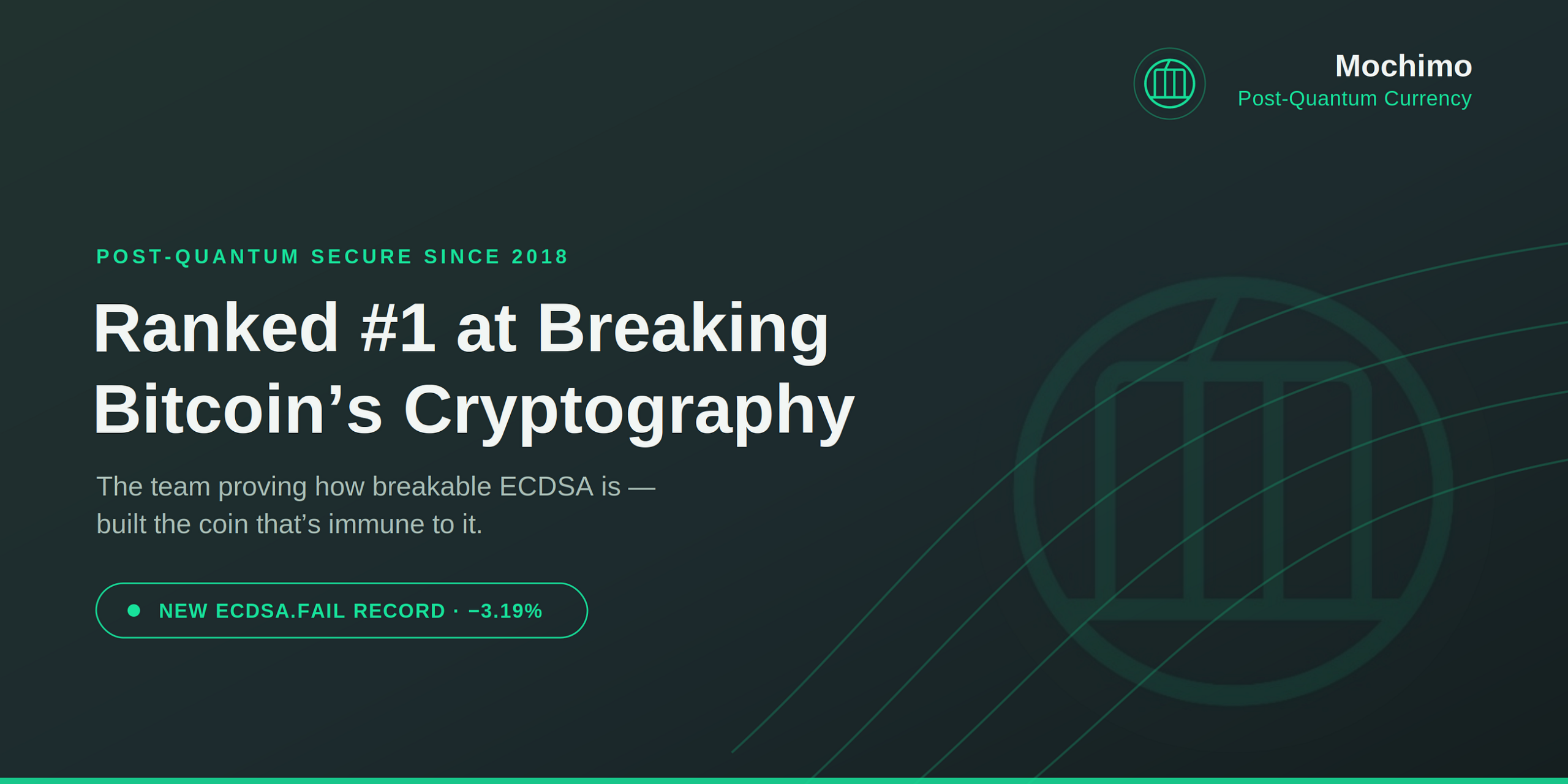 Mochimo Ranked #1 at Breaking Bitcoin’s Cryptography and Our Own Coin Is Immune to It