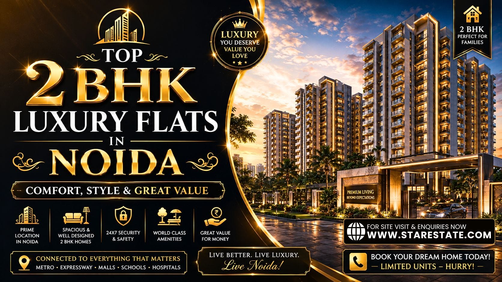 Premium 2 BHK Apartments In Noida With Excellent Connectivity