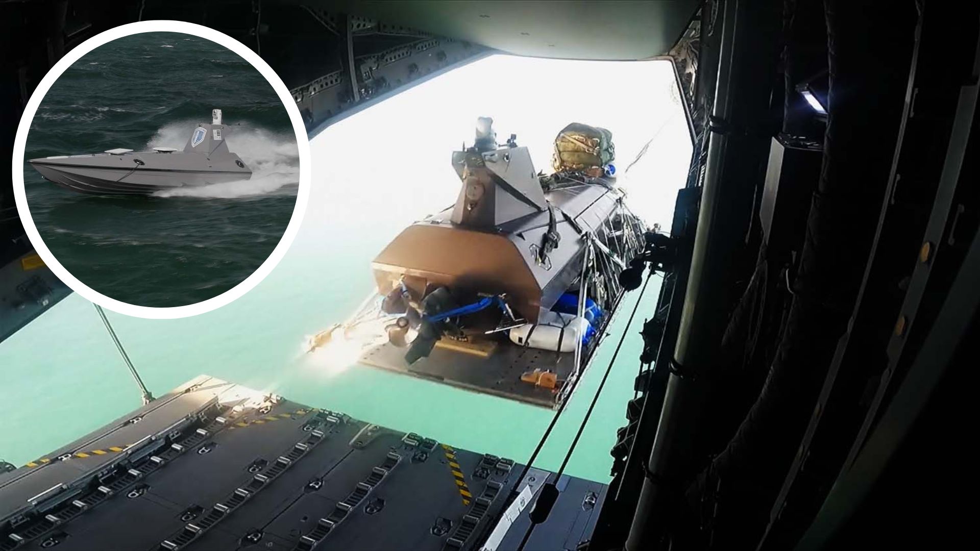 Royal Navy achieves world’s first airborne launch of an uncrewed boat for sea missions