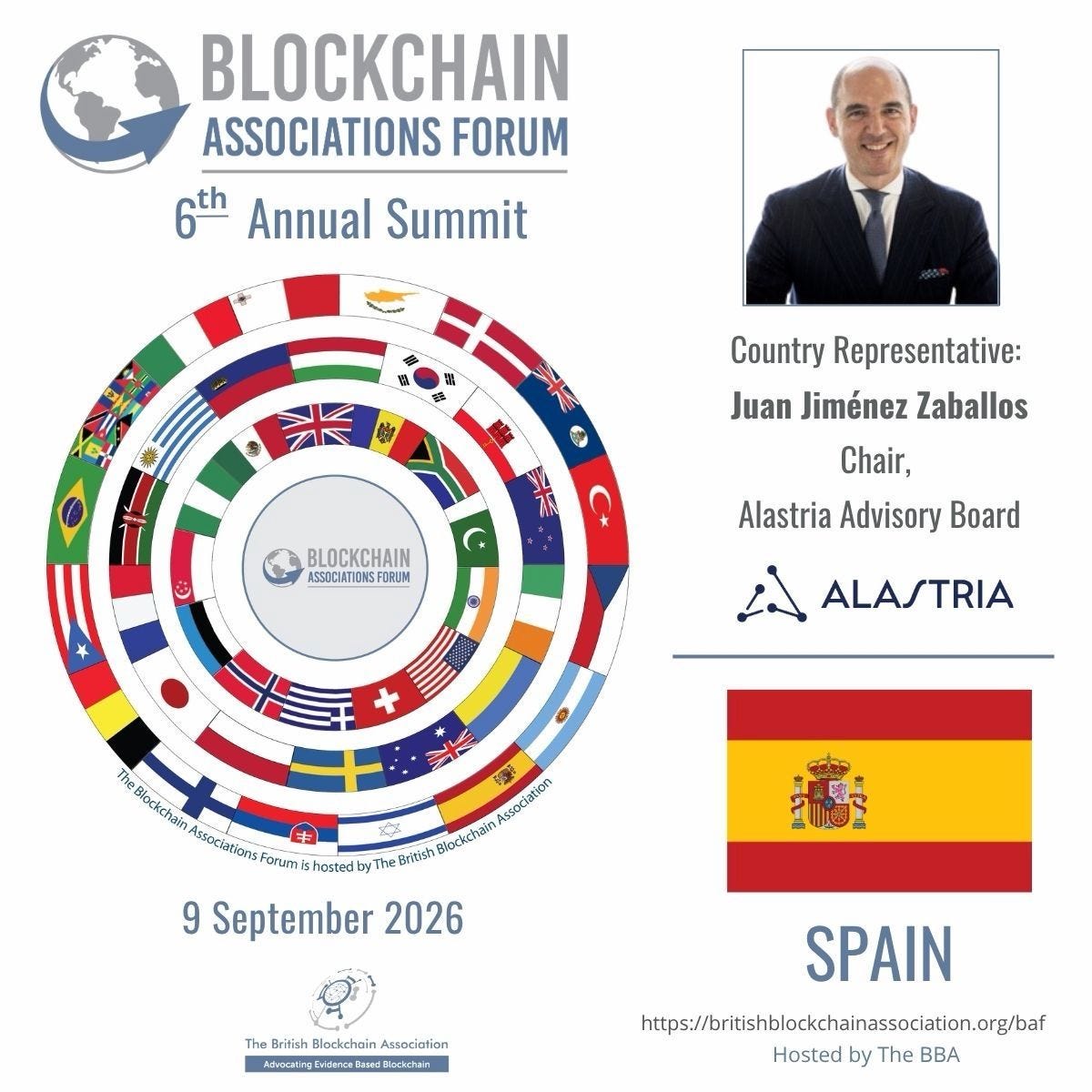 Spain Joins 52 Nations at the 6th Annual Blockchain Associations Forum Summit