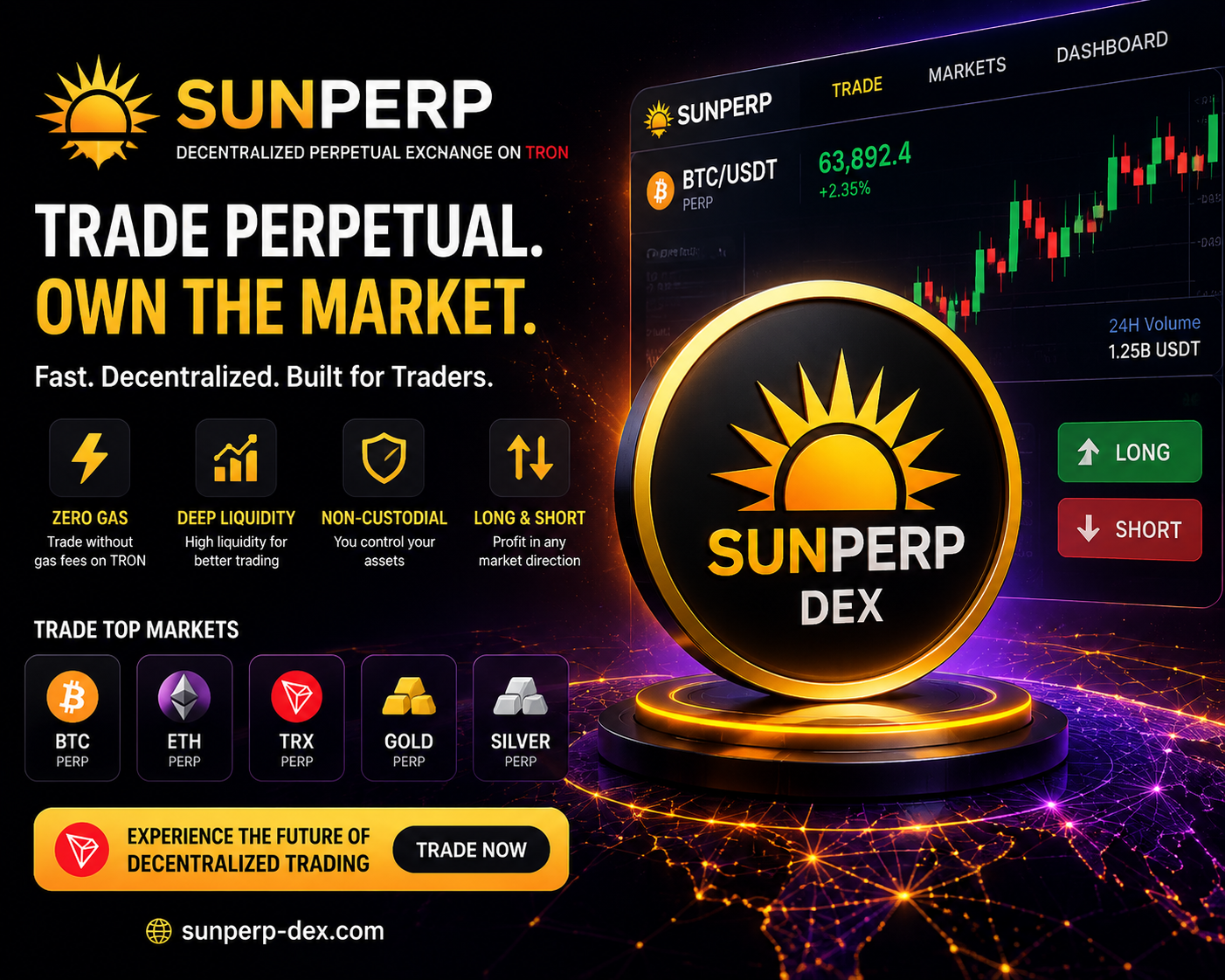SunPerp DEX: How TRON Perpetual Trading Is Building the Future of Decentralized Crypto Markets