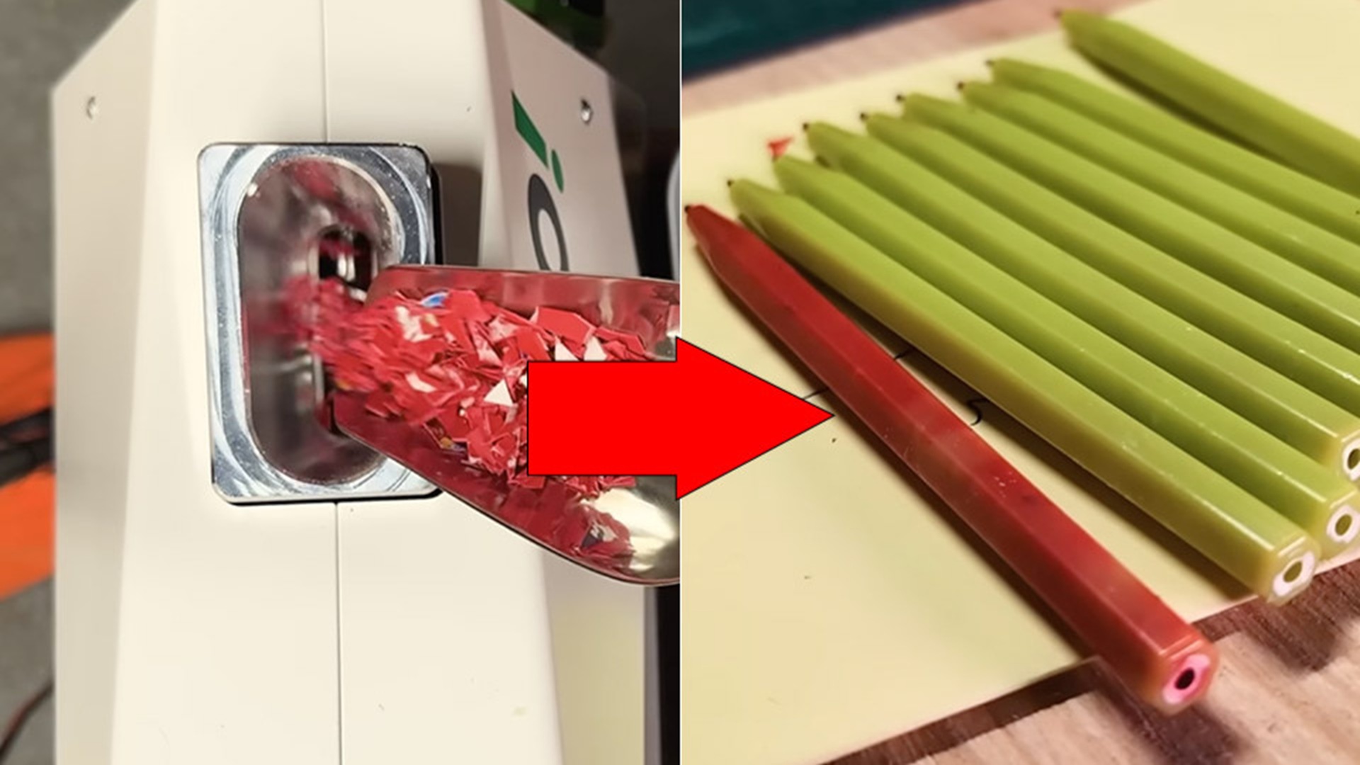 This desktop machine can turn scrap plastic into working pens at home